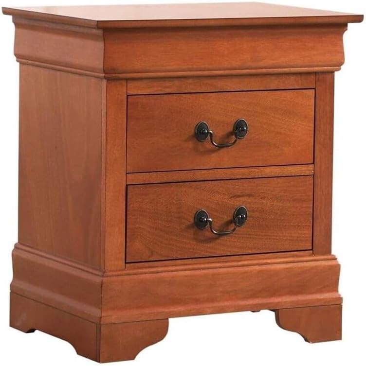 🌙 African Artistry Nightstand – Elegant & Stylish Cappuccino Finish 🪑✨
