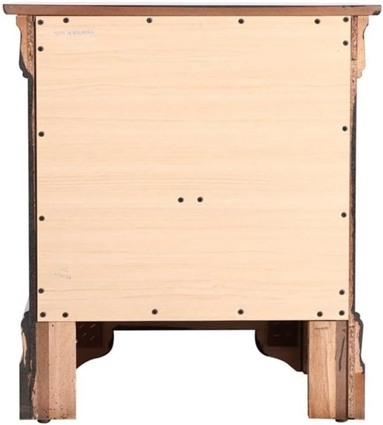 🌙 African Artistry Nightstand – Elegant & Stylish Cappuccino Finish 🪑✨
