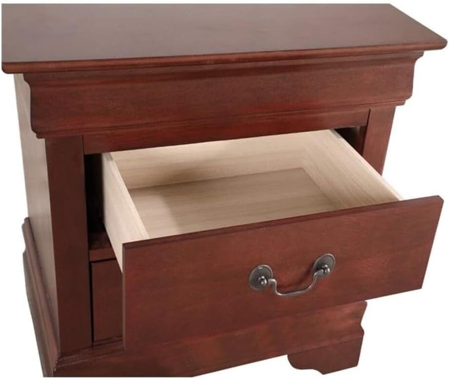 🌙 African Artistry Nightstand – Elegant & Stylish Cappuccino Finish 🪑✨