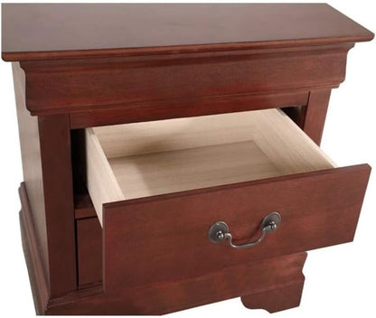 🌙 African Artistry Nightstand – Elegant & Stylish Cappuccino Finish 🪑✨