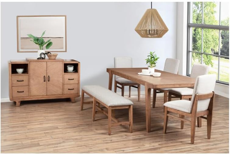 Chic Natural Finish Sideboard 🍃 – Perfect for Storage & Stylish Organization!