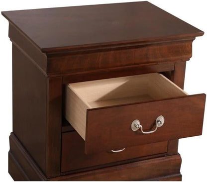 🌙 African Artistry Nightstand – Elegant & Stylish Cappuccino Finish 🪑✨