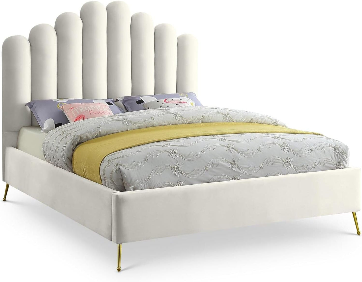 🌙 Bohemian Upholstered Platform Headboard – Stylish & Cozy Bedroom Accent ✨🛏️