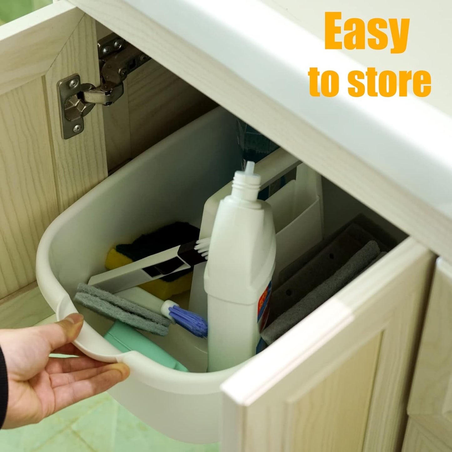All-in-One Cleaning Caddy Organizer 🧽 | Ideal for Bathroom & Kitchen Storage 🧼✨