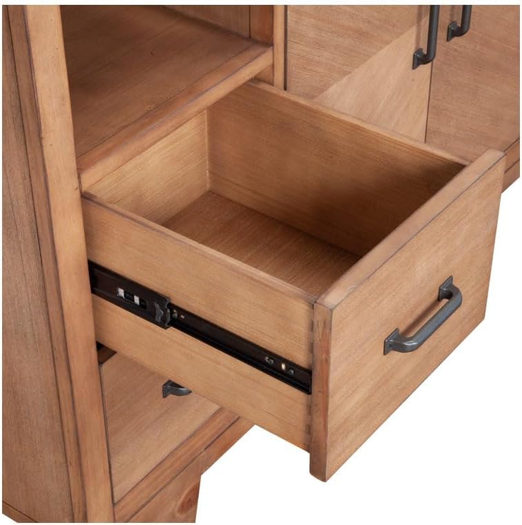 Chic Natural Finish Sideboard 🍃 – Perfect for Storage & Stylish Organization!