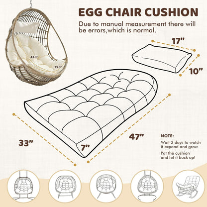 Premium Egg Chair Cushion Replacement | Waterproof, Comfortable &amp; Adjustable 🛋️💦