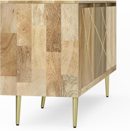 Timeless Mid-Century Sideboard with Natural Wood Finish 🌿✨ - Stylish Storage for Every Room