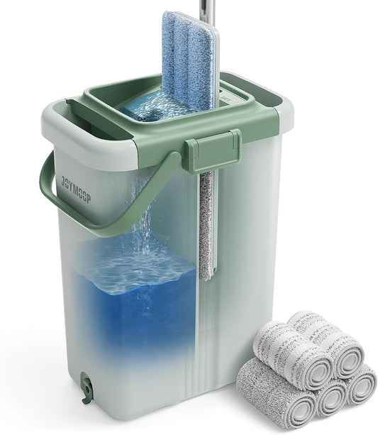 Spin Mop Bucket Set with Microfiber – Make Cleaning Fast and Fun! 🚶‍♀️💦