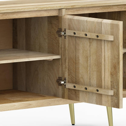 Timeless Mid-Century Sideboard with Natural Wood Finish 🌿✨ - Stylish Storage for Every Room