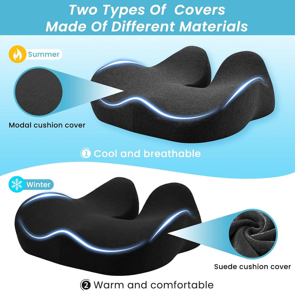 Comfortable Coccyx Seat Cushion 🛋️ - Perfect for Wheelchairs & Office Chairs