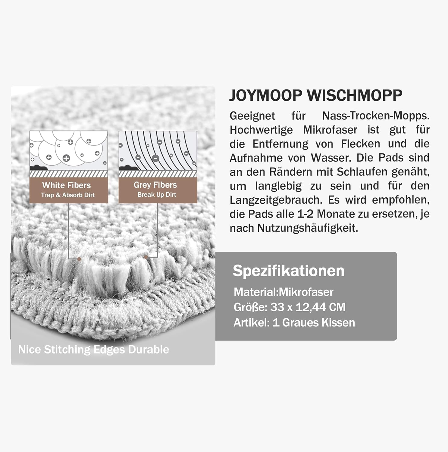 Flat Mop Head Replacement – Easy to Use 🧽✨