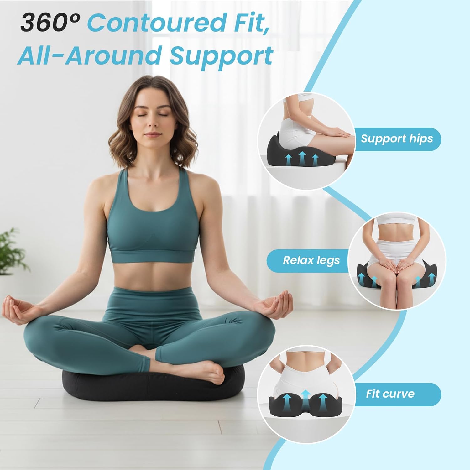 Comfortable Coccyx Seat Cushion 🛋️ - Perfect for Wheelchairs & Office Chairs
