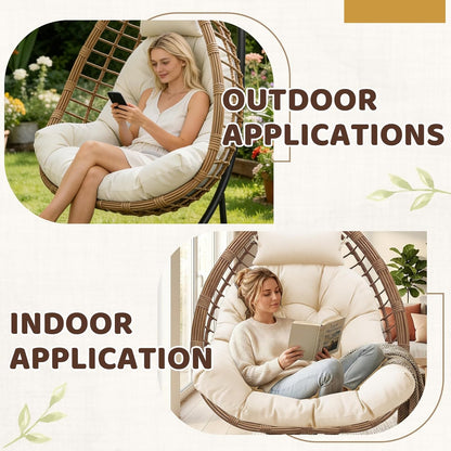 Premium Egg Chair Cushion Replacement | Waterproof, Comfortable &amp; Adjustable 🛋️💦