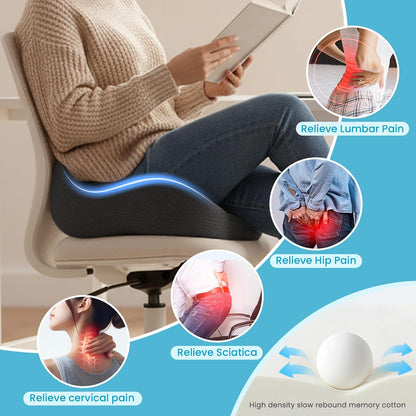 Comfortable Coccyx Seat Cushion 🛋️ - Perfect for Wheelchairs & Office Chairs
