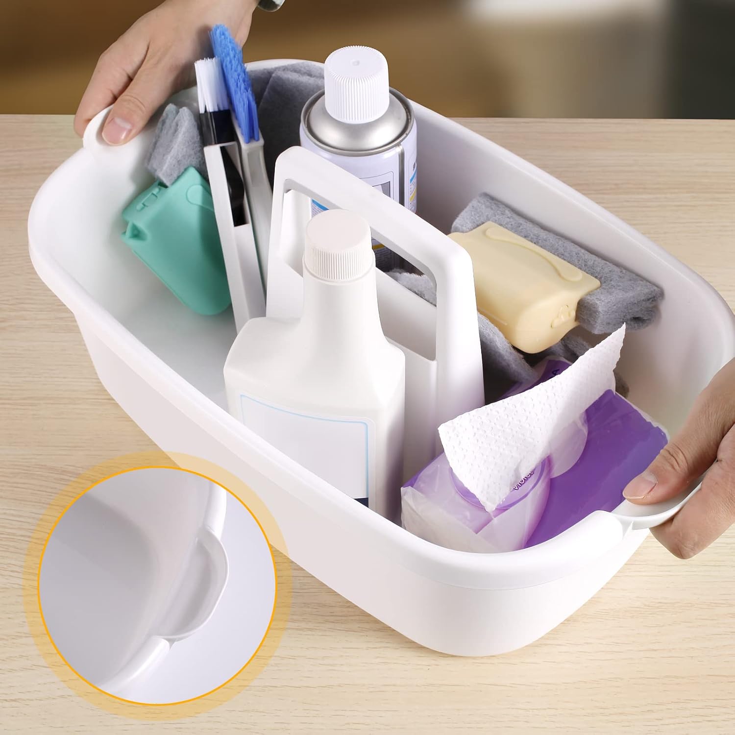 All-in-One Cleaning Caddy Organizer 🧽 | Ideal for Bathroom & Kitchen Storage 🧼✨