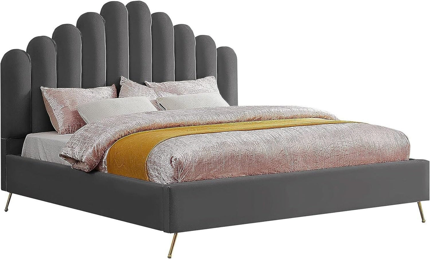 🌙 Bohemian Upholstered Platform Headboard – Stylish & Cozy Bedroom Accent ✨🛏️