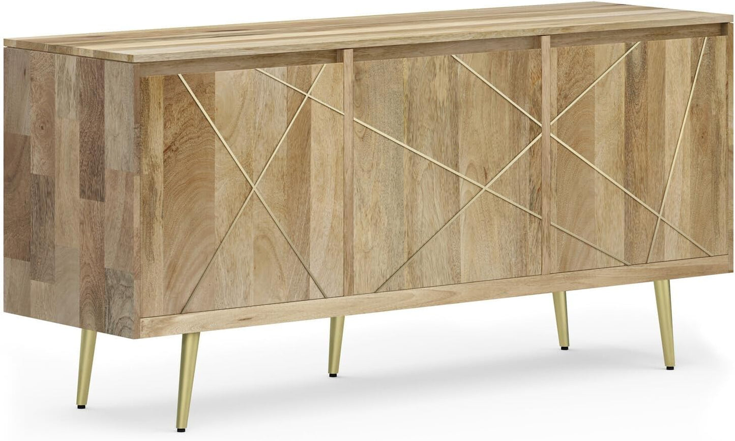 Timeless Mid-Century Sideboard with Natural Wood Finish 🌿✨ - Stylish Storage for Every Room