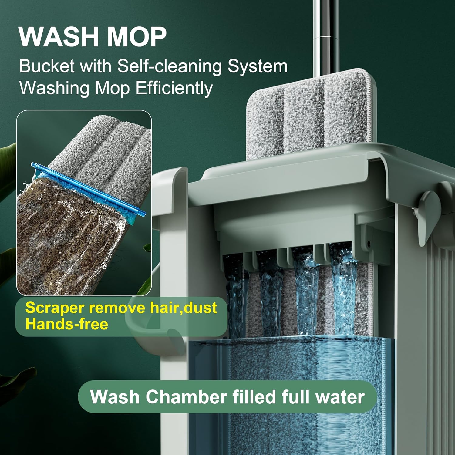 Spin Mop Bucket Set with Microfiber – Make Cleaning Fast and Fun! 🚶‍♀️💦
