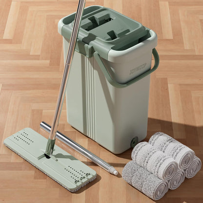 Spin Mop Bucket Set with Microfiber – Make Cleaning Fast and Fun! 🚶‍♀️💦