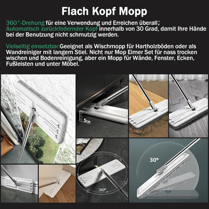 Flat Mop Head Replacement – Easy to Use 🧽✨