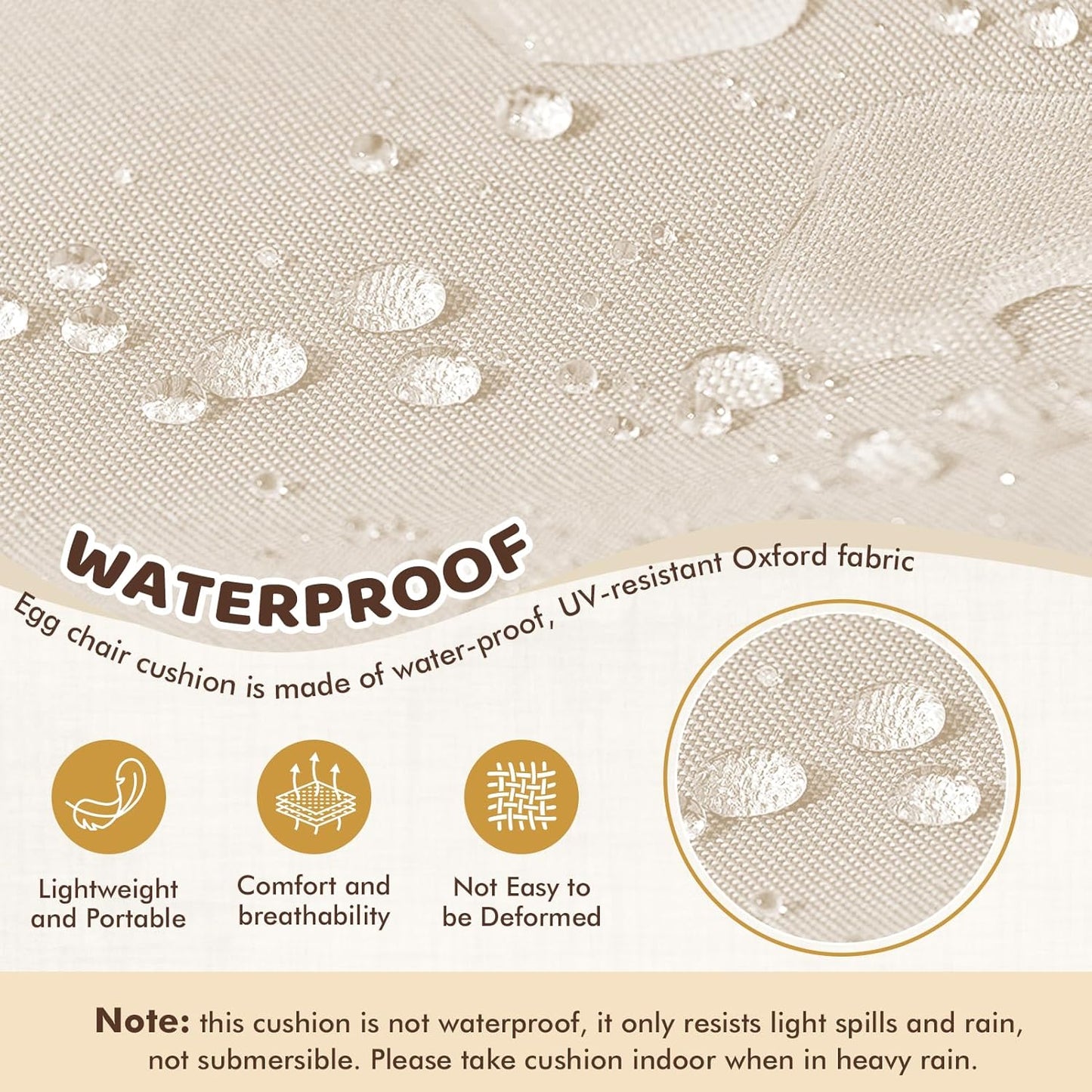 Premium Egg Chair Cushion Replacement | Waterproof, Comfortable &amp; Adjustable 🛋️💦
