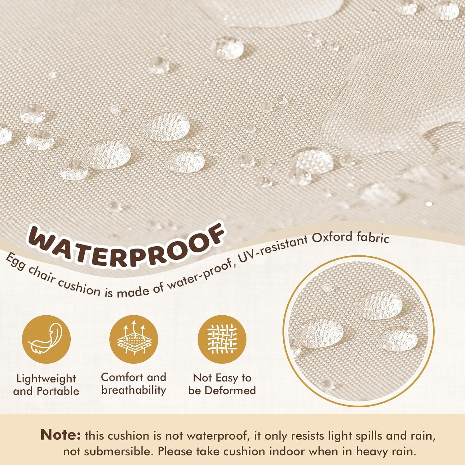 Premium Egg Chair Cushion Replacement | Waterproof, Comfortable &amp; Adjustable 🛋️💦