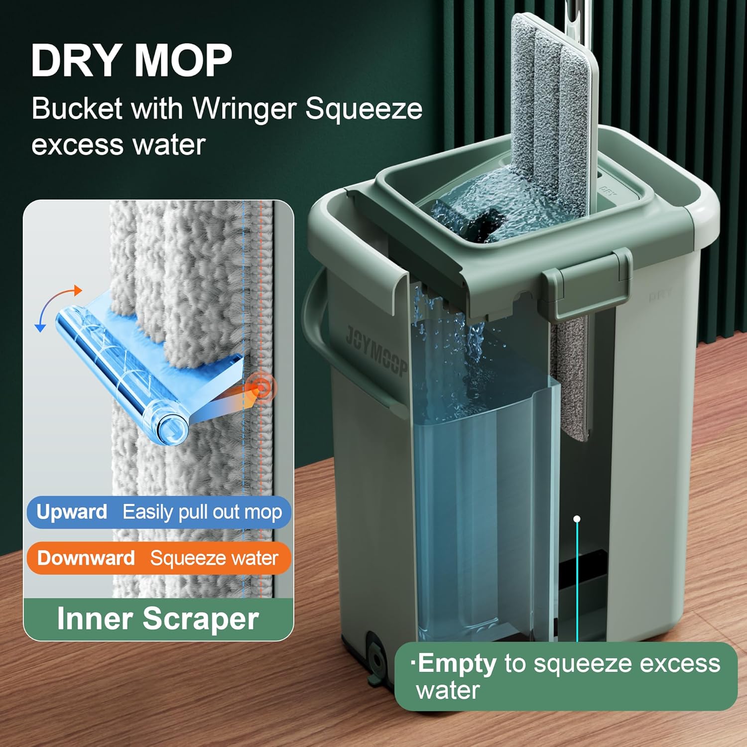 Spin Mop Bucket Set with Microfiber – Make Cleaning Fast and Fun! 🚶‍♀️💦