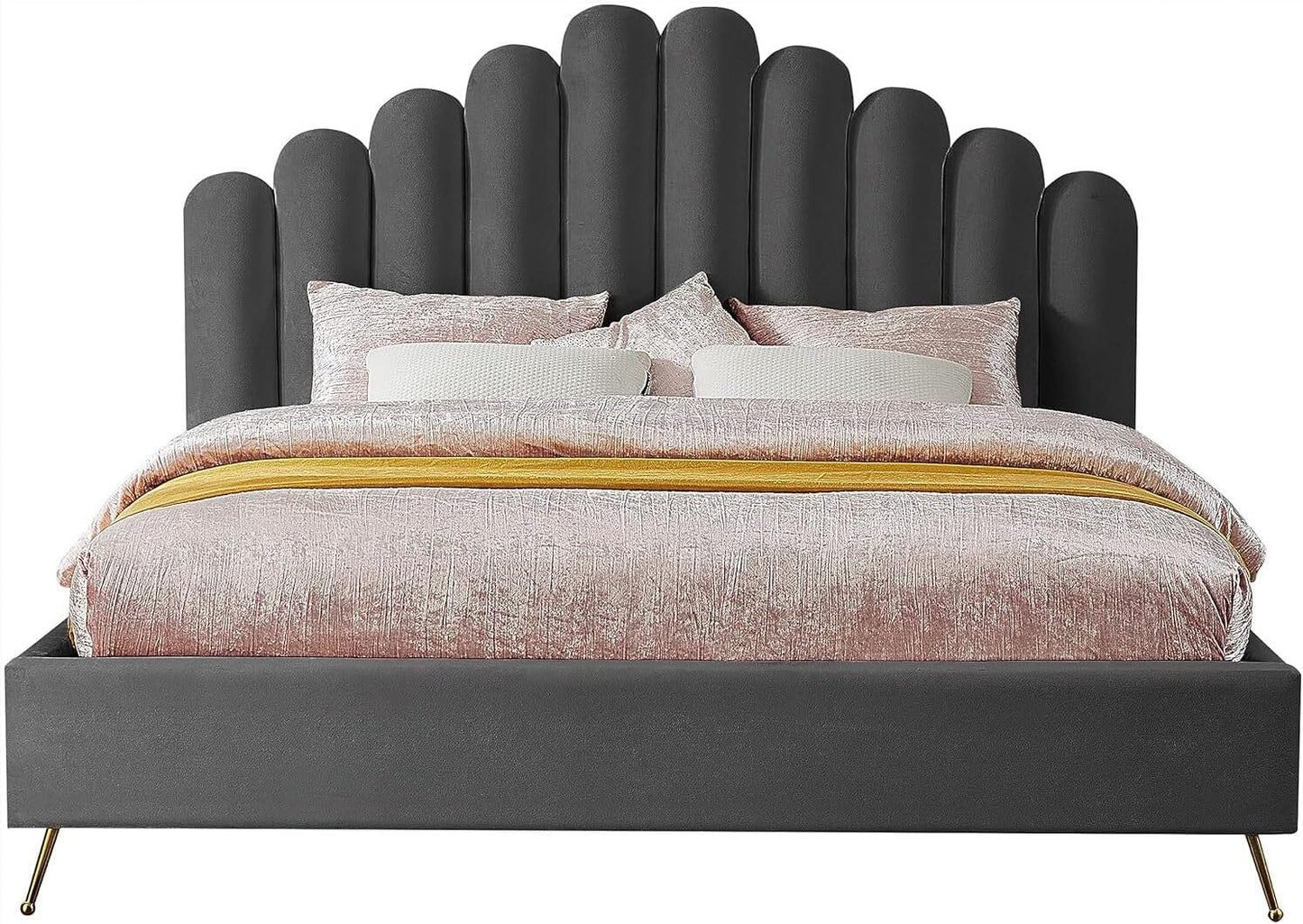 🌙 Bohemian Upholstered Platform Headboard – Stylish & Cozy Bedroom Accent ✨🛏️